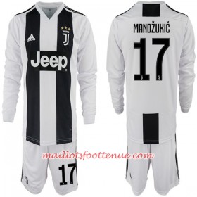 Maillot/Tenue Juventus Mario Mandzukic 17 Enfant Domicile 2018/2019 Manche Longue